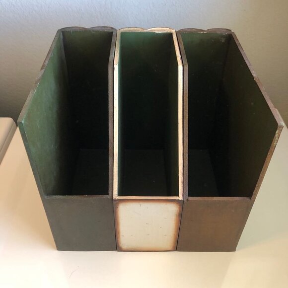 NWT ALEXANDRA'S ACCENTS Decorative Antique Books Desk Files Magazine Holder - Picture 7 of 12